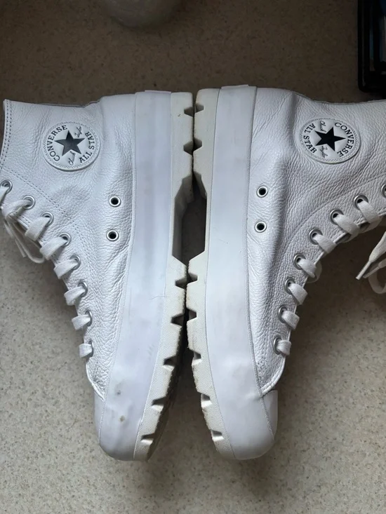 Converse High-Top Lugged Sole Sneakers - White - Picture 8 of 9
